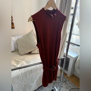 Reformation Jemma Knit Dress in Red